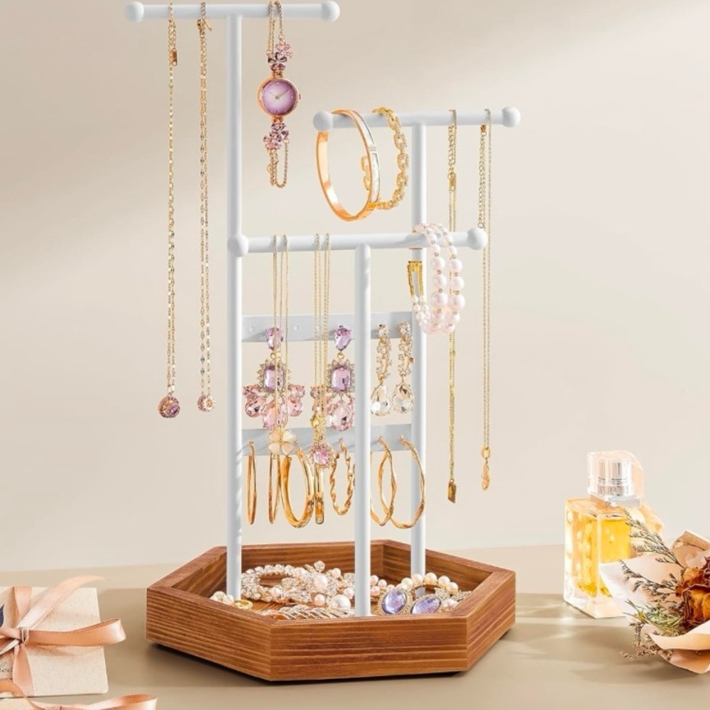 Jewelry Organizer with wood Accents